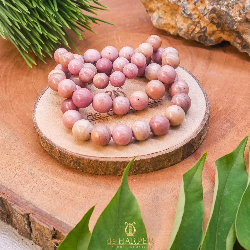 Gelang Batu Simply Full Rhodonite