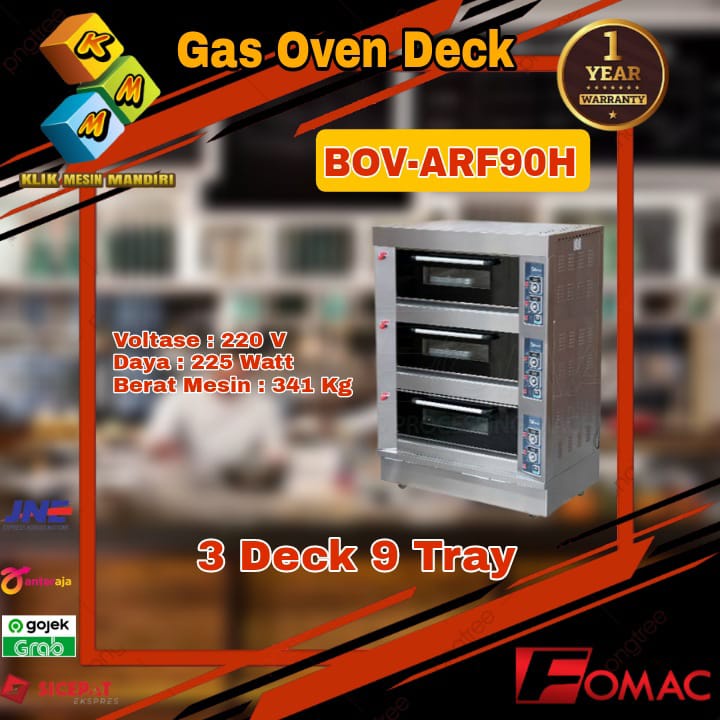Mesin Pemanggang Roti / Mesin Gas Oven BOV-ARF90H FOMAC