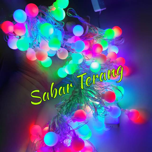 Lampu hias LED Bulat Anggur Kelereng Rainbow - Lampu Hias Lebaran