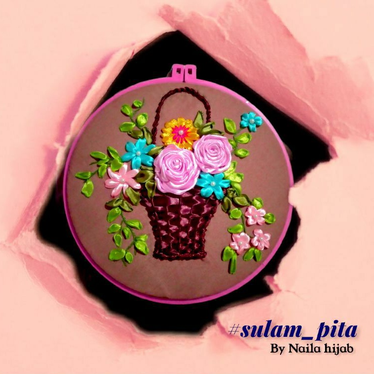 hijab sulam pita segi empat/ hijab voal laser cut