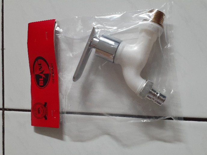 Keran Pvc Taman Abs 1/2 Drat Kuningan Blanc