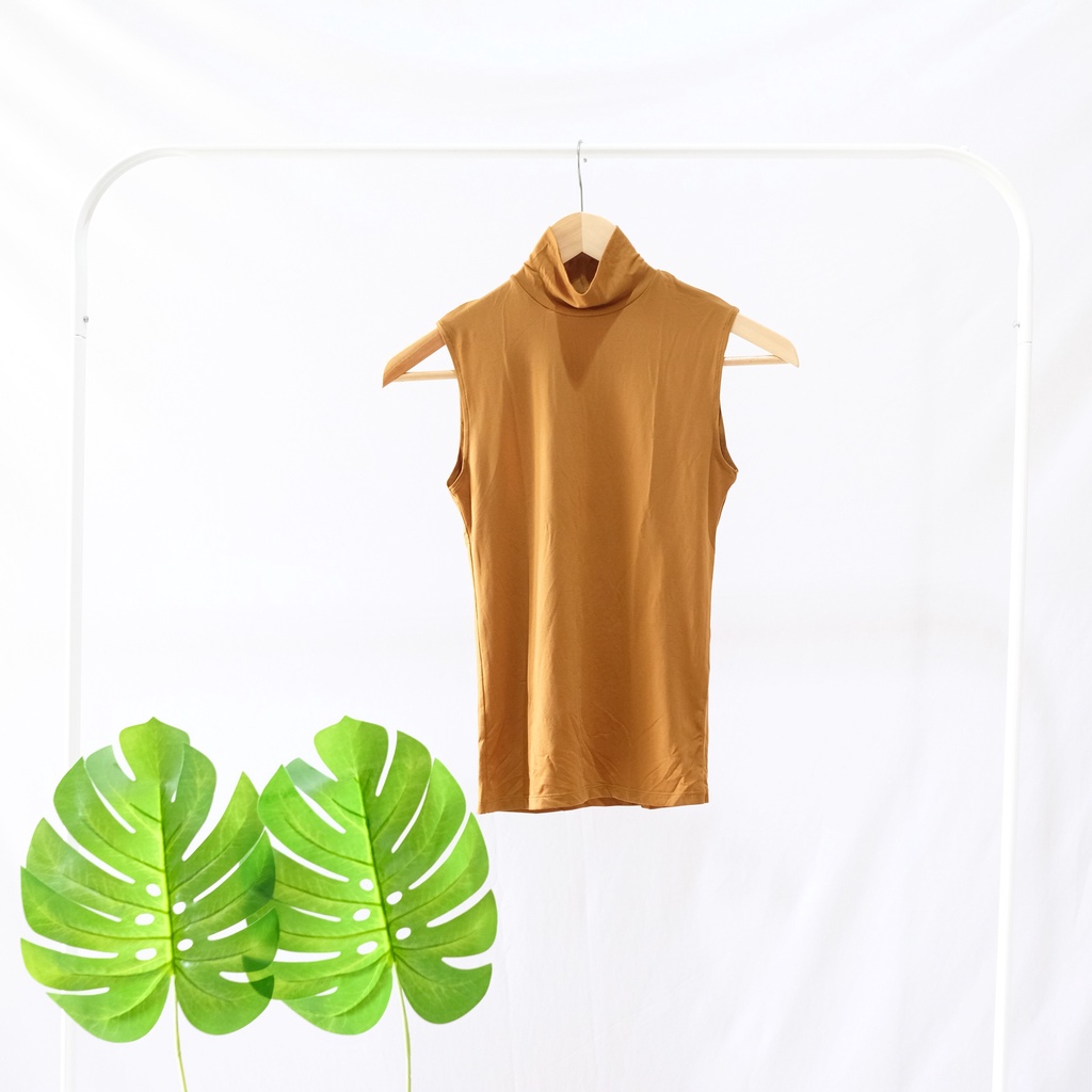 TURTLENECK SLEEVELESS/TURTLENECK TANKTOP/TURTLENECK WANITA/TURTLENECK POLOS/SLEEVELESS TURTLENECK TO