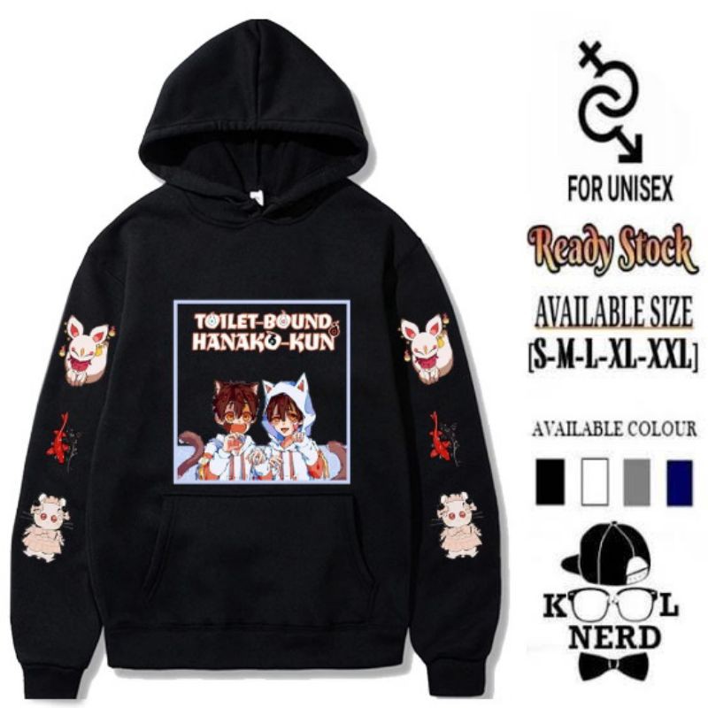 HOODIE JUMPER ANIME JIBAKU SHOUNEN HANAKO-KUN (TOILET - BOUND HANAKO - KUN) BAHAN KATUN FLEECE