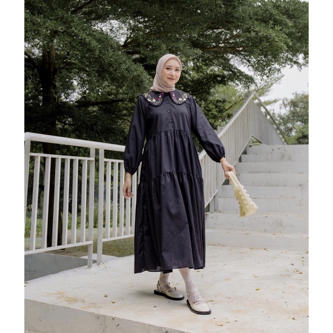 DIORA DRESS HAIDEEORLIN | DIORA DRESS BLACK HAIDEORLIN