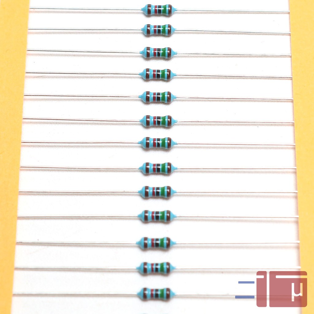 x10 Resistor 15K 1/4W Metal Film 1% Taiwan Kaki Tembaga