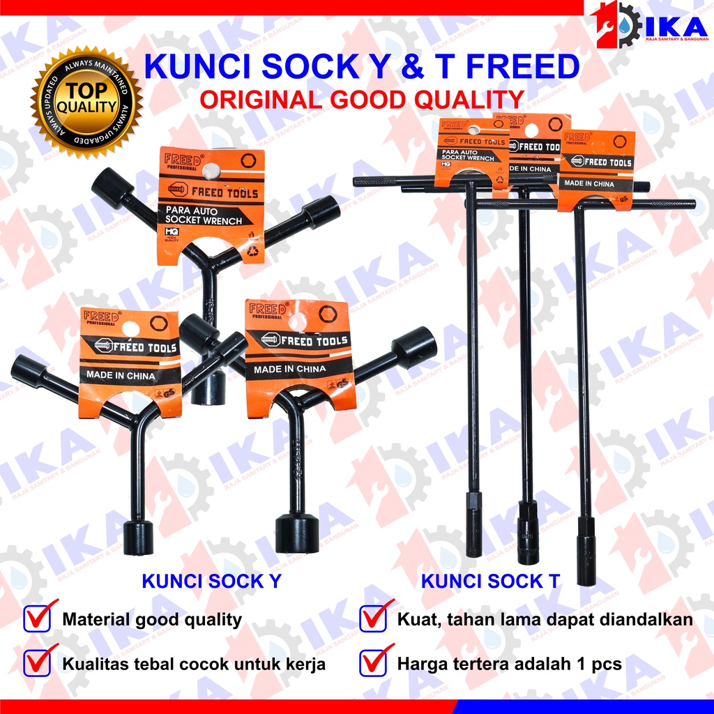 Kunci Sock Y Hitam Putih Kunci Sok Y Hitam Harga Satuan Termurah Berkualitas 8X10X12 , 10X12X14, 12X14X17 TERMURAH