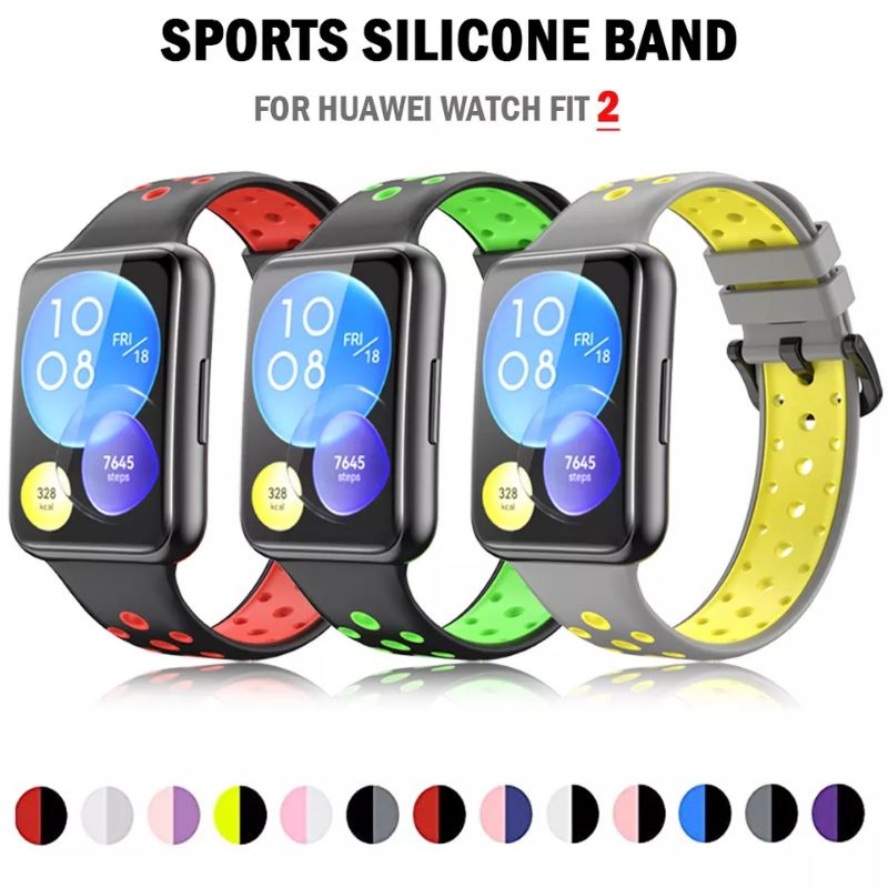 Strap Watch Huawei FIT 2 | Two Color Rubber Silikon High Quality