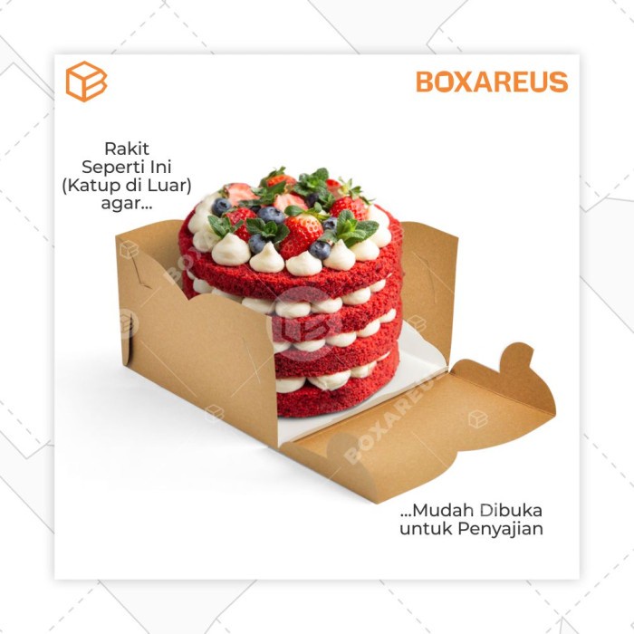 Box Mika Dus Kue Atur Tinggi Kemasan Cake Packaging | AHBX 25