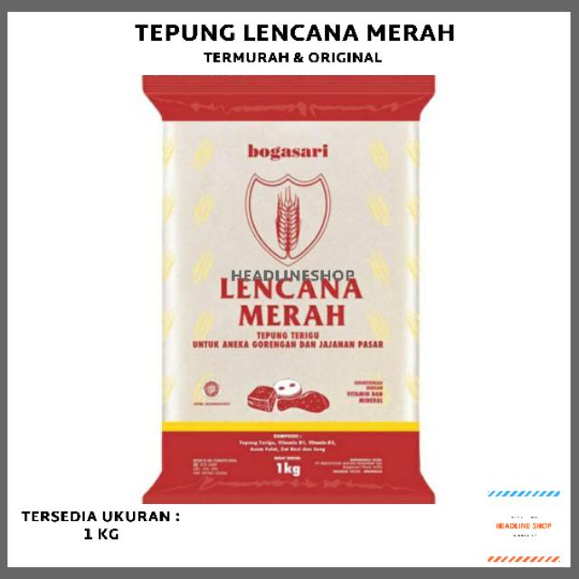 

Tepung Lencana Merah 1 kg Bogasari ORIGINAL