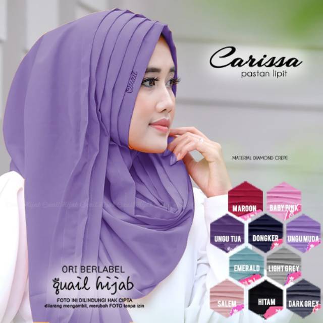 CARISSA pastan lipit ori by Quail Hijab