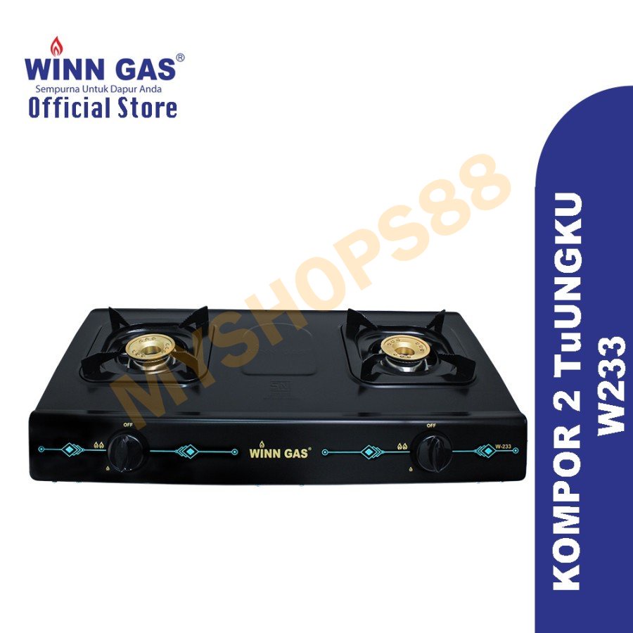 Kompor dua tungku Win Gas W-233  Kompor winn gas 2 tungku
