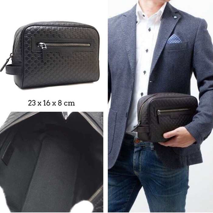 black gucci pouch mens