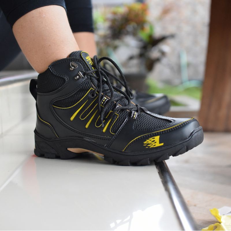 ALDER Sepatu Gunung Pria Model Boots tinggi Size 39-43 Sol karet upper kulit sintetis Sepatu Pria-8