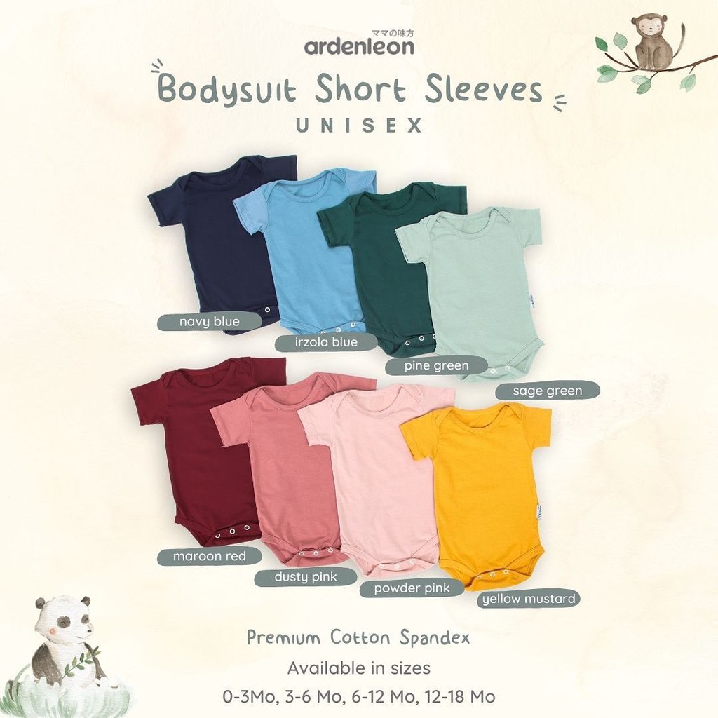 Ardenleon Bodysuit short sleeves / Baju Bayi