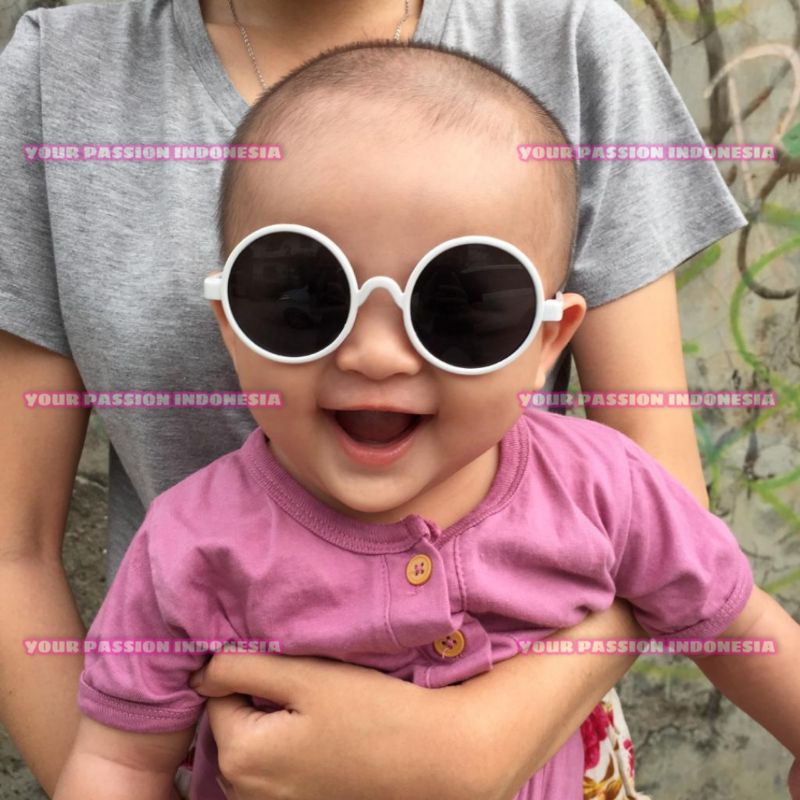 FF902 Anak - Anak Bingkai Bulat Kaca Hitam/ Boboho Untuk Anak/Laki-Laki Perempuan