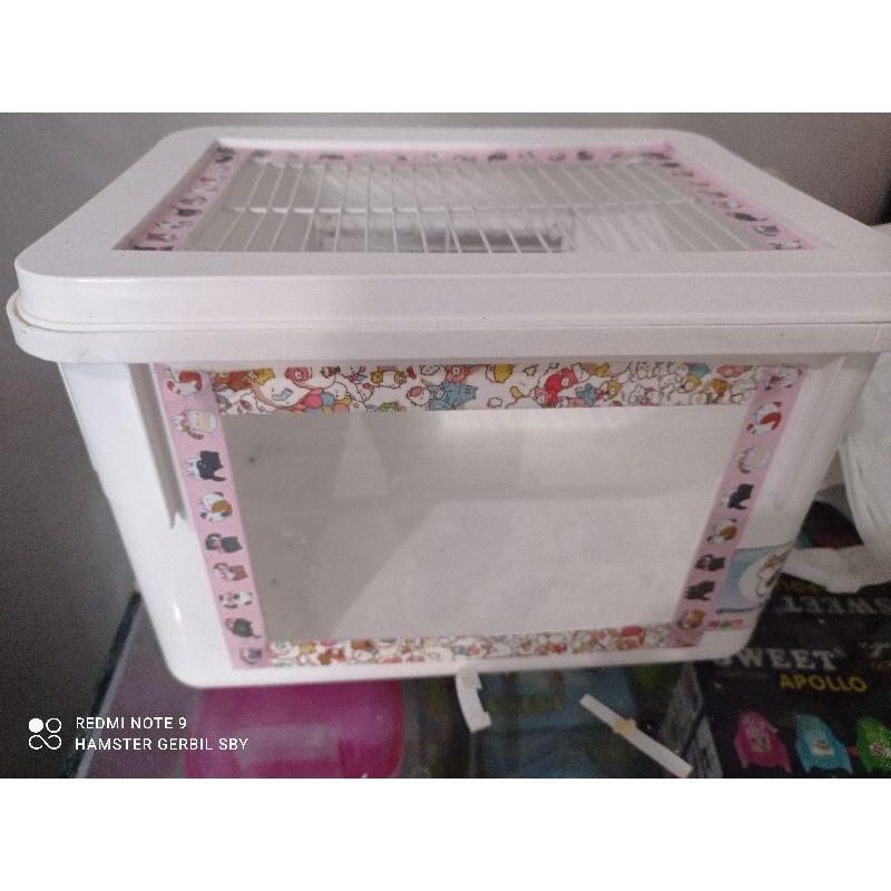 Box modif acrilik / akrilik jeruji atas besar kandang hamster gerbil