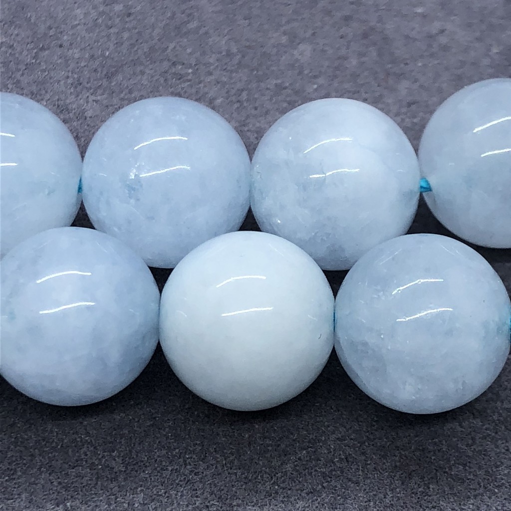 Quality AAA Aquamarine Beads 4-10mm Round Natural Loose Stone Bead Bracelet Diy Necklace