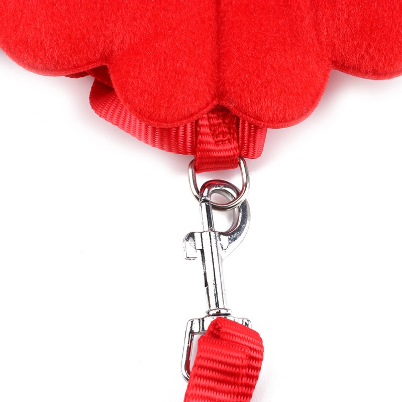 Tali Tuntun Harness Dada Bentuk Angel Sayap Mini Bahan Nilon Warna Polos Untuk Anjing Kucing Kelinci Musang