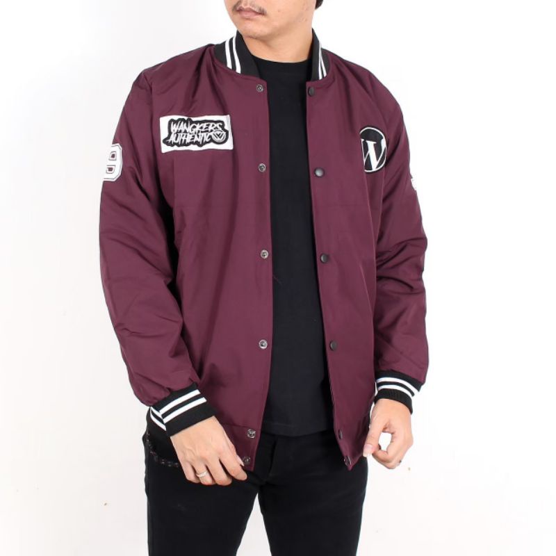 [WANGKERS Original] Jaket Baseball Varsity Pria Taslan Furing Peding - Jaket Premium Murah Bandung- Jaket Vintage