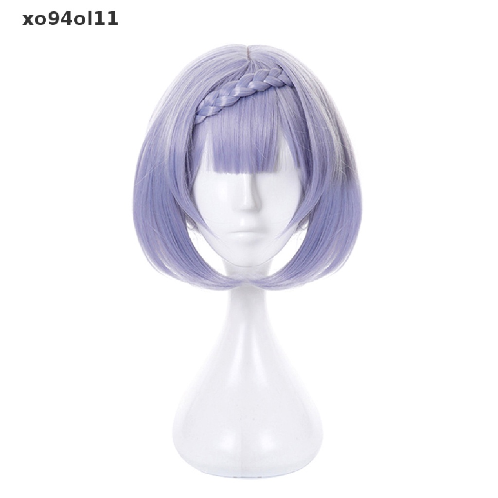 Wig Rambut Pendek Warna Ungu Muda Untuk Cosplay