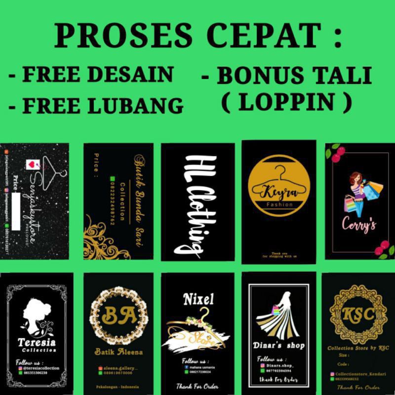 

Hangtag Murah Hangtag Custom Hangtag Hijab Hangtag Baju
