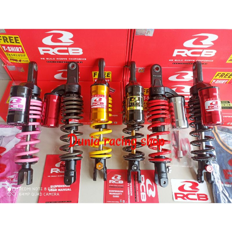 Shock RCB Tabung Vario 125 Vario 150 Beat Vario 110 Scoopy Fazzio Lexi Vario 160 Mio M3 Xeon Mio j Fino X ride Spacy Spin SkyDrive Genio Beat fi Beat Deluxe Scoopy new Beat Street Beat esp FreeGo Mio soul GT Mio S Mio Sporty 305MM dan 330MM Original RCB