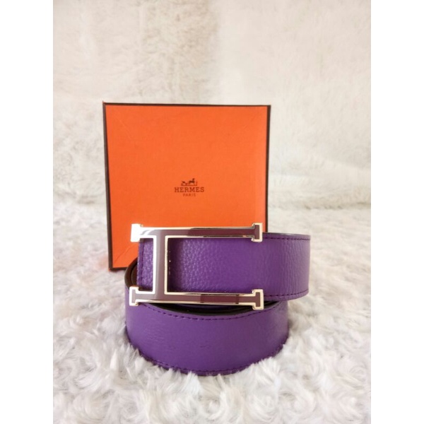 PRELOVED BELT HERMES PURPLE