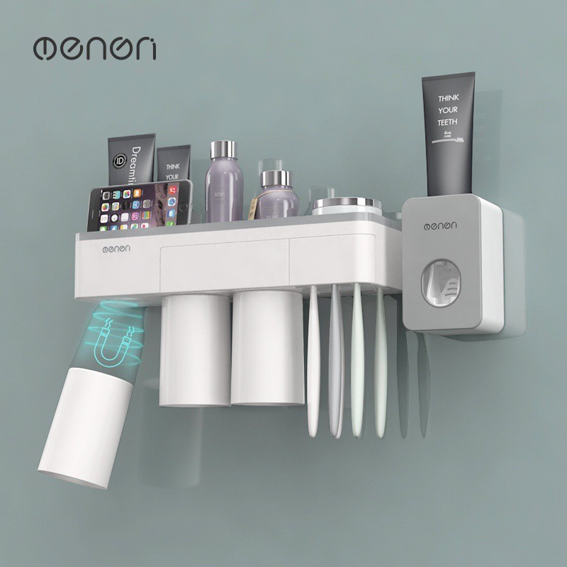 OENEN Bathroom Toothbrush Holder Multi Storage Rack Magnetic Design - A1614 - Rak Sikat &amp; Pasta Gigi