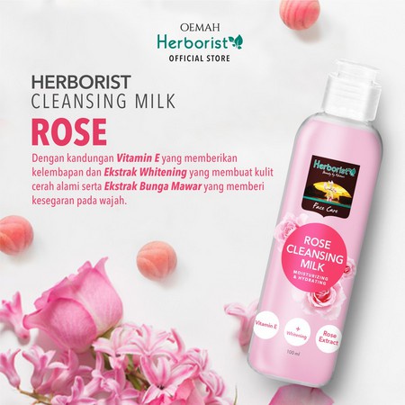 Herborist Cleansing Milk Rose Susu Pembersih Mawar 100ml