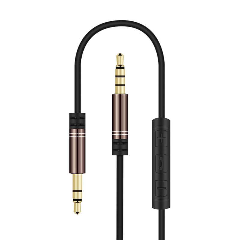 Btsg Kabel Audio Stereo Aux 3.5mm Jack 1.2m Dengan Mic Speakerphone