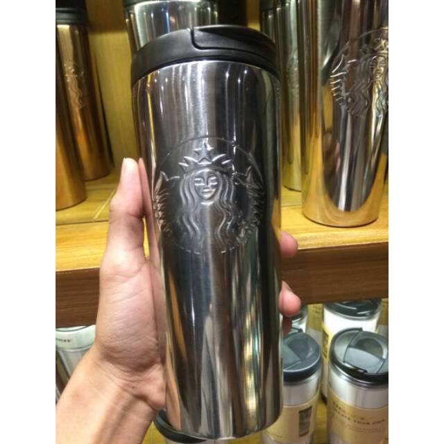 Tumbler Starbucks Siren Silver Stainless Steel Grande