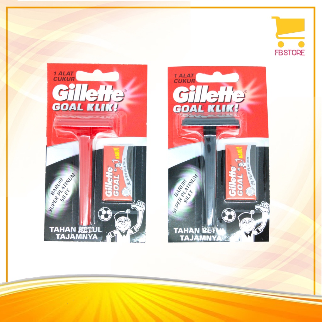Alat Cukur Kumis / Jenggot Gillette Goal Klik Original Warna Random