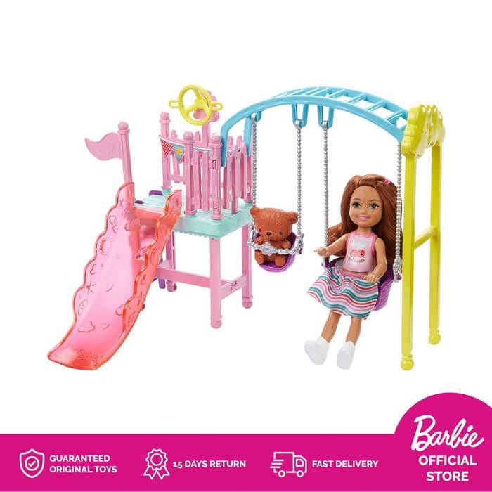 pink swing set