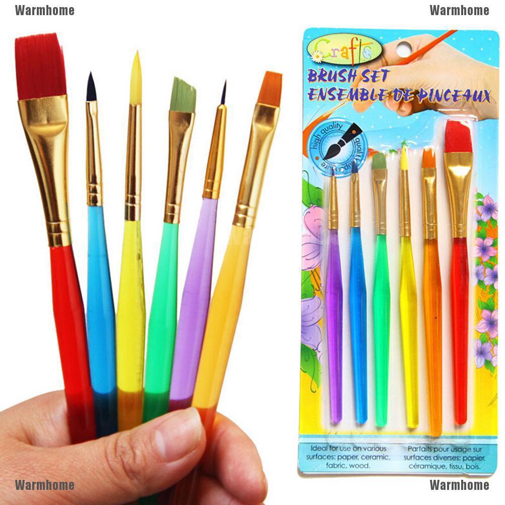 WHID 6 Pcs/Set Paint Brush Set Nylon 