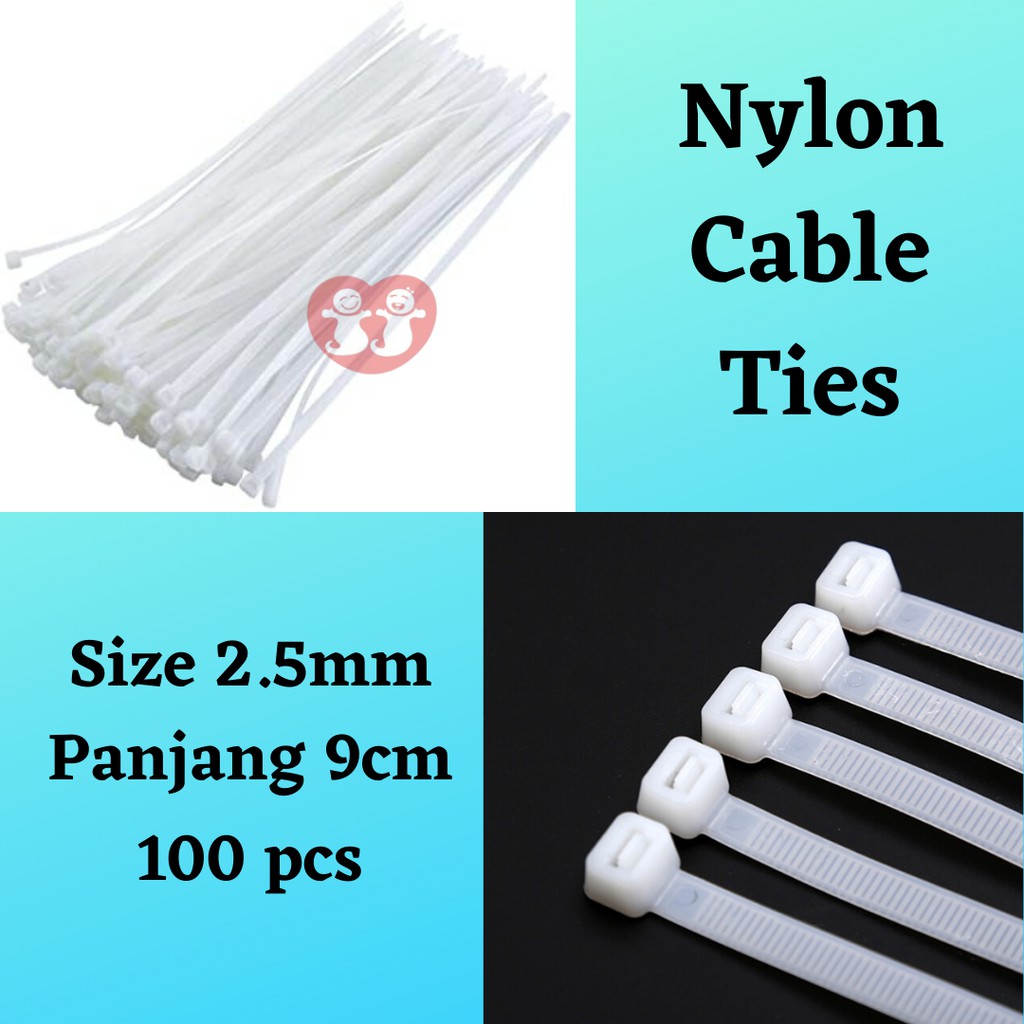 Nylon Cable Ties 100pcs (Pengikat Cable)