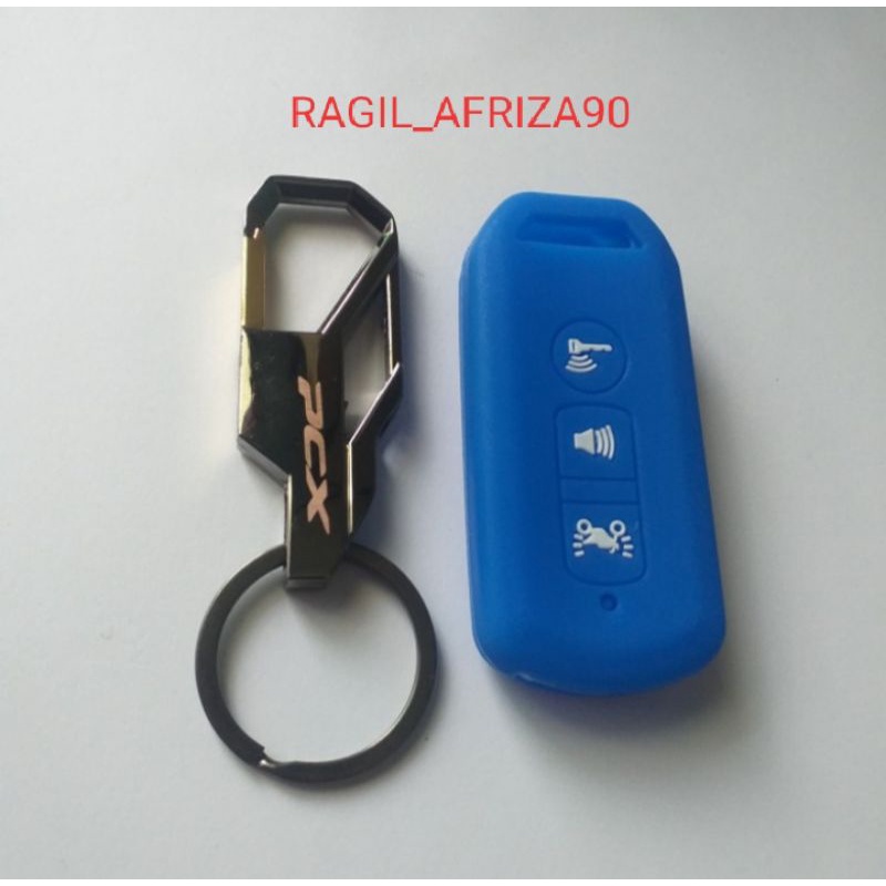 GANTUNGAN KUNCI + COVER SILICONE REMOTE PCX 150