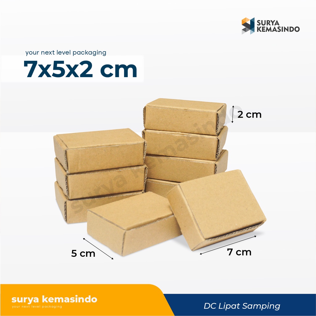 

Box 7X5X2 cm Kardus/Kardusmini/Karduskecil/Boxkecil/Karton/Kartonmini/Kemasan/Hampers/Gift/asesoris