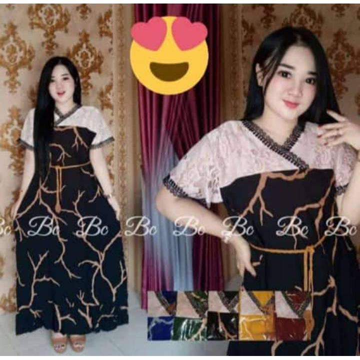 Daster Arab Hits Mix Brukat Bahan Rayon Tebal Harga Grosir Ld 112cm Pb 140cm