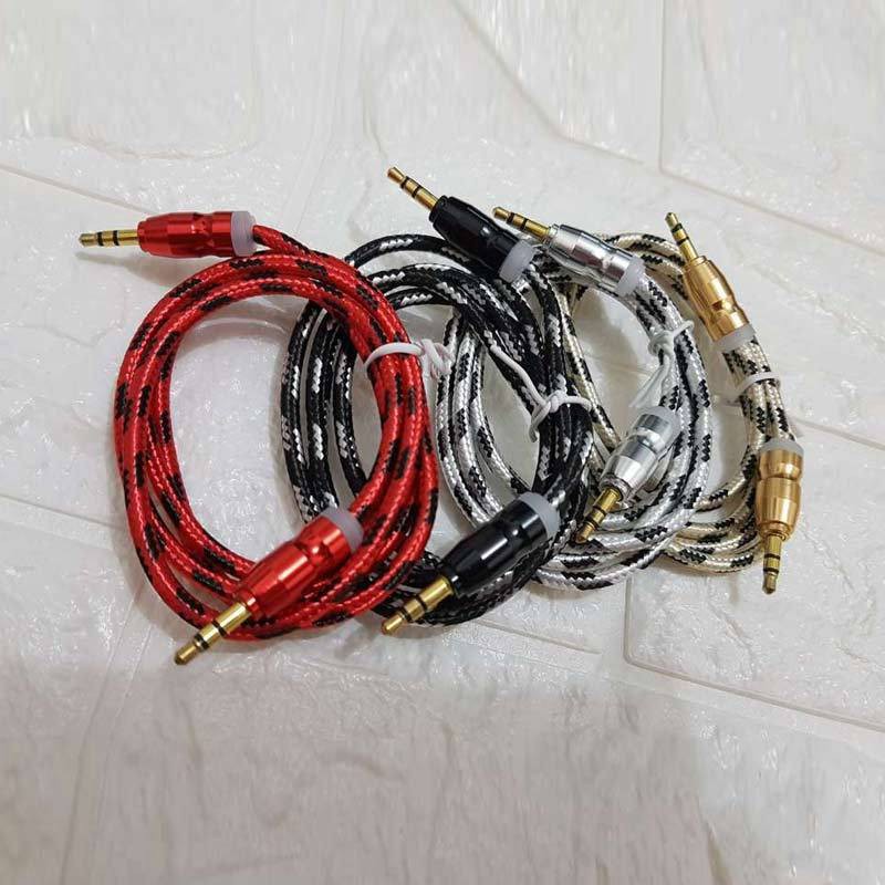 Kabel Aux Tali Sepatu 1 Meter Jack 3.5MM 1X1 [Pm]