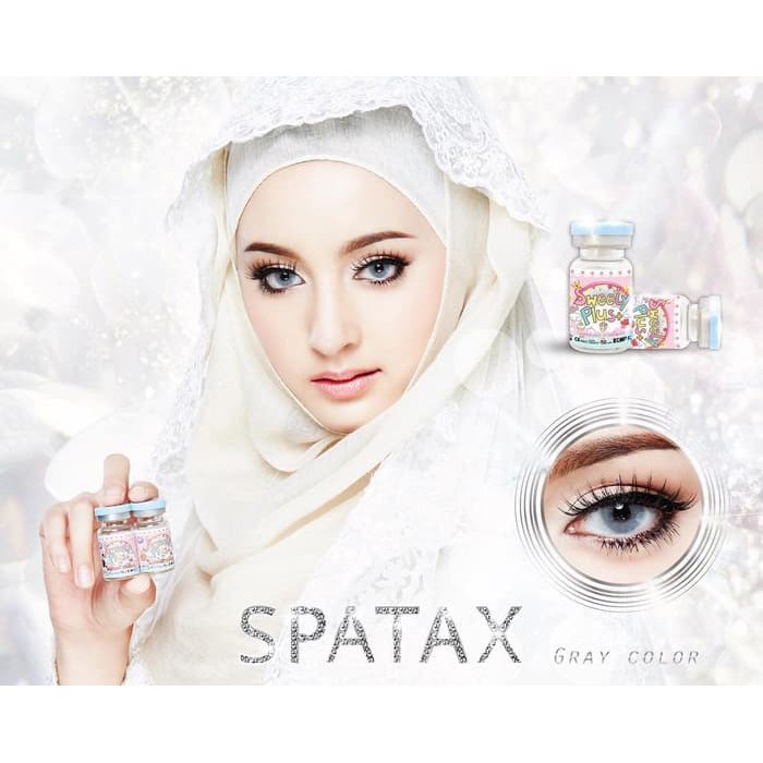 Softlens Sweety Plus + Spatax Only Series Soflen Soflens Gray Grey Brown Minus Murah Original Korea