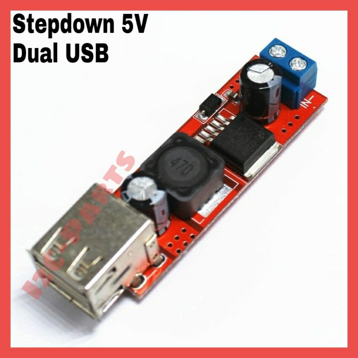 Stepdown 5V Dual USB LM2596 DC Converter 9V-36V to 5v 3A Modul Charger