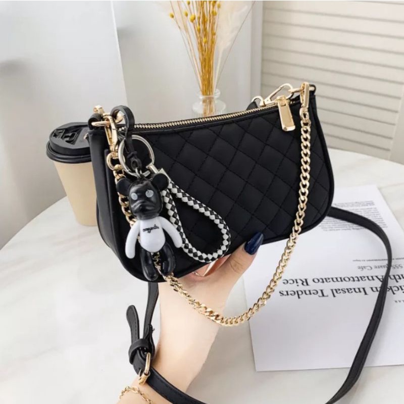 N_B_S / SHELINE FREE GANTUNGAN KUNCI SHOULDER BAG TAS SLEMPANG WANITA Tas Selempang Bahu Wanita Remaja TAS SELEMPANG KEKINIAN