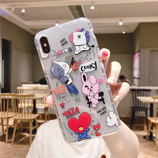 BT21 3 Anticrack Softcase Iphone 6 7 8 7+ 8+ 6+ Oppo Neo 5