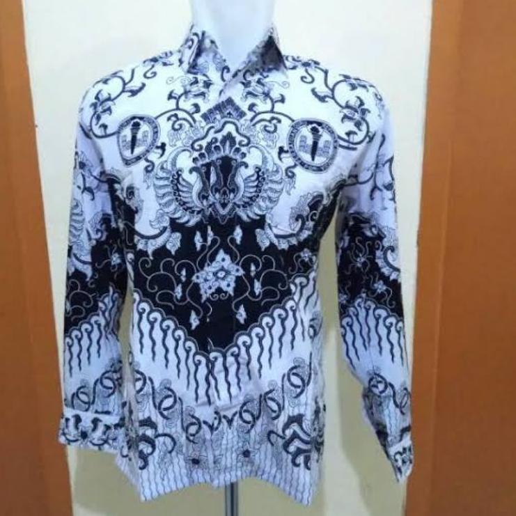 Harga TERMURAAH.. COD Baju Kemeja Seragam Batik PGRI KORPRI Wanita Cewek ASN PNS DINAS GURU