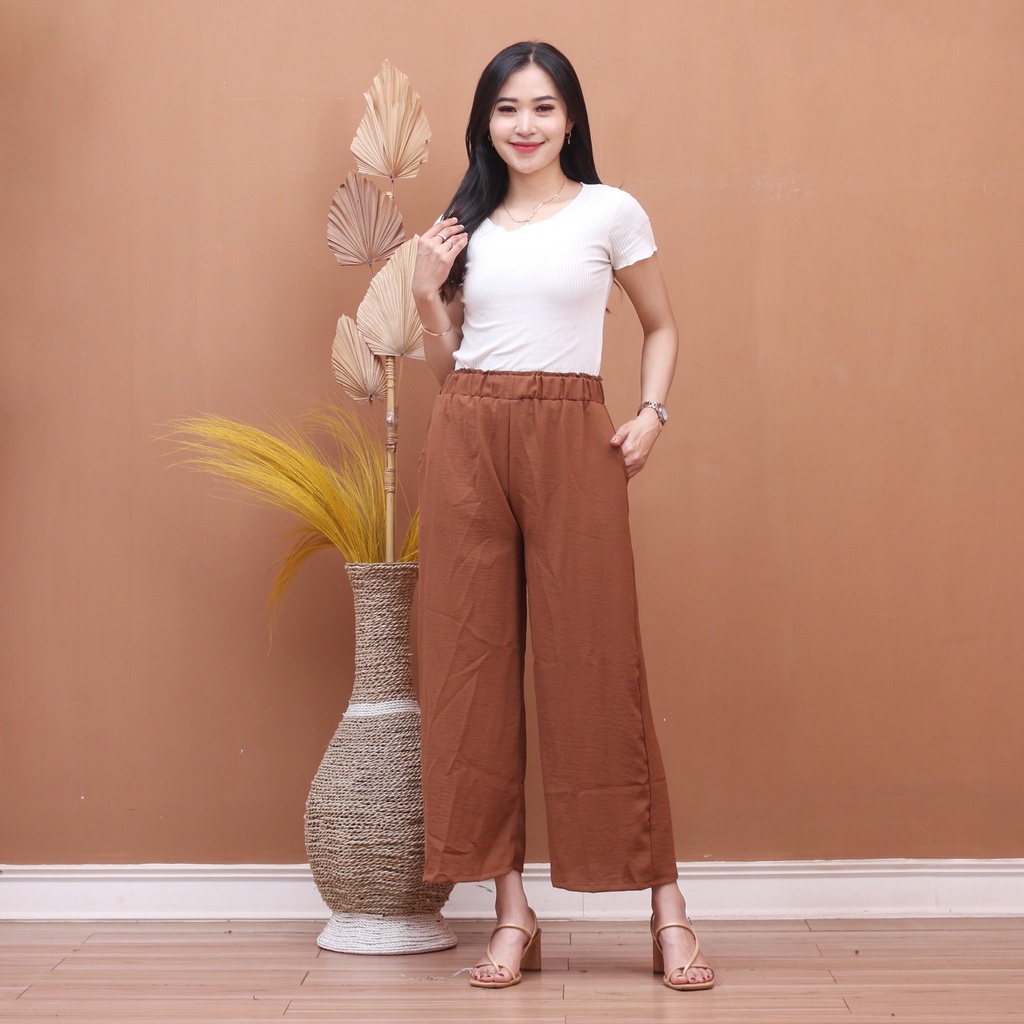 YAOSHI - CELANA KULOT CRINKLE PREMIUM / KULOT SERUT AIRFLOW