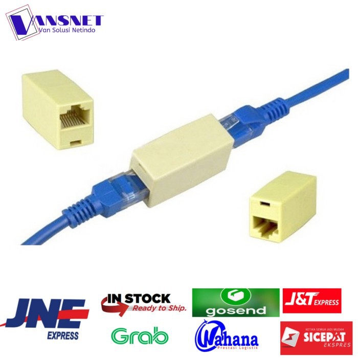 BAREL RJ45 sambungan kabel RJ45 Konektor sambungan Kabel Lan