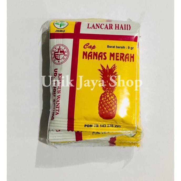 

Cap Nanas Merah - Jamu Lacar Haid Isi 10 Sachet