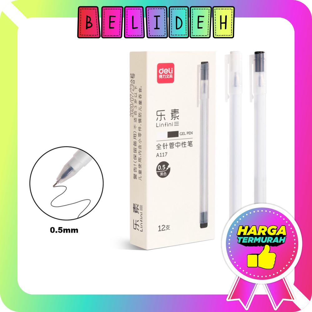 

☛BELIDEH☚ Gel Pen Pulpen Gel warna Hitam 0.5mm S015