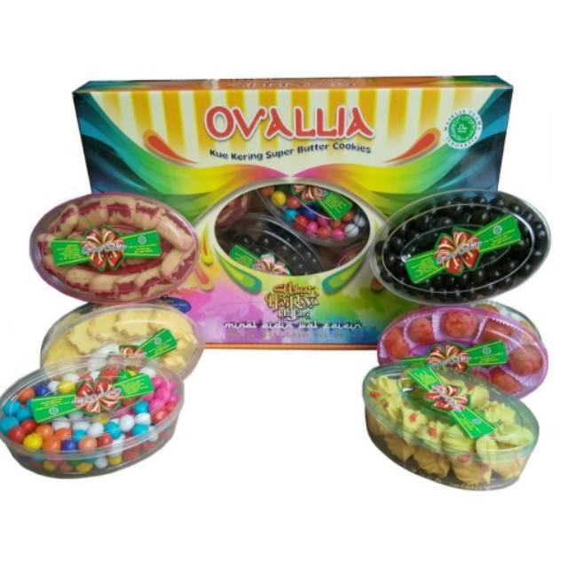 

Paket kue lebaran ovallia isi 6 toples