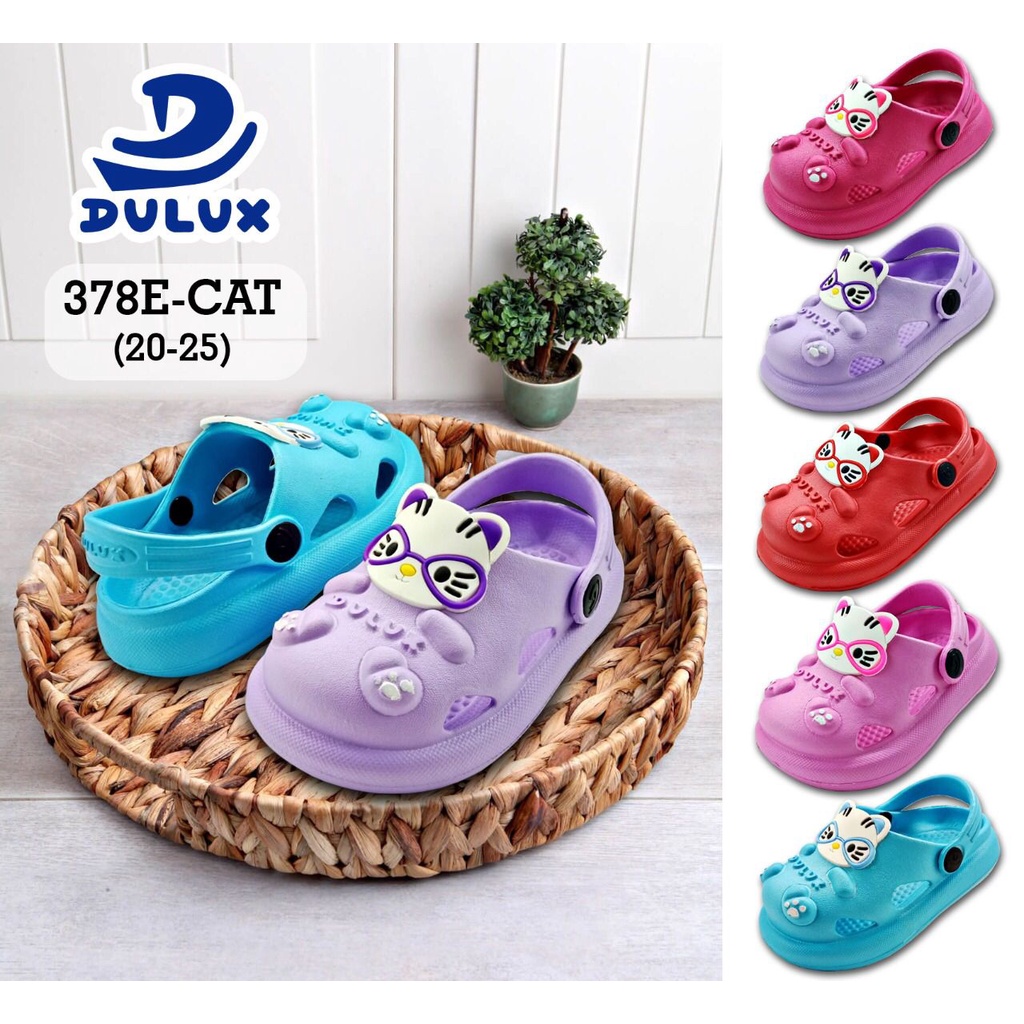 DX-378E-CAT Sandal Baim Karet Anak Perempuan Karakter Kucing Merek Dulux Ukuran 20-25